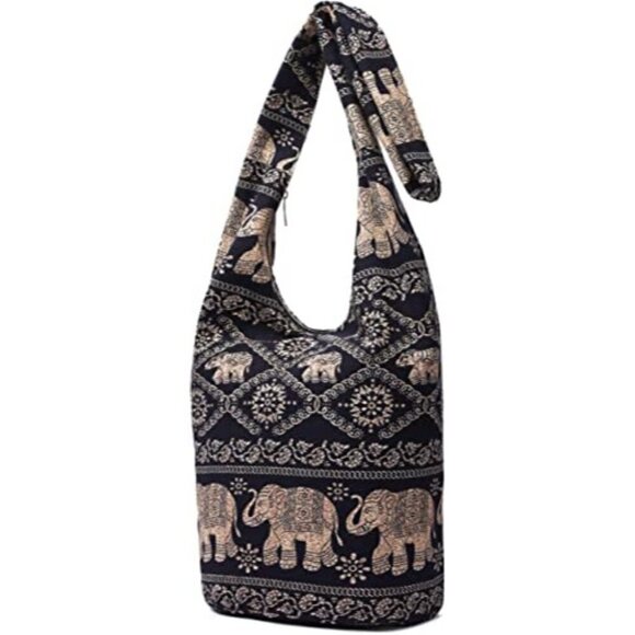 🆕 Hobo Fashion canvas Shoulder Bag Hippie Crossbody Bohemian Animal Print NWT - Picture 4 of 10